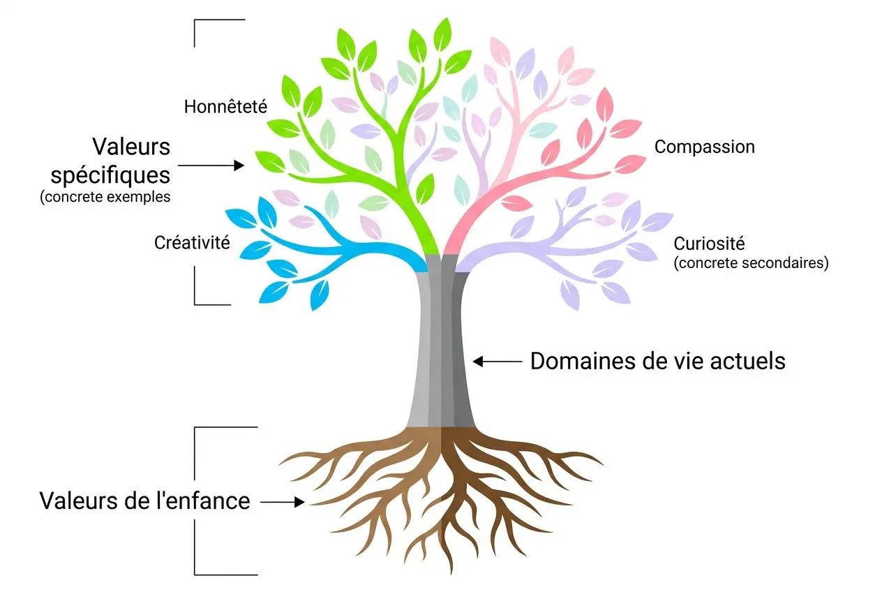 Arbre de vie pour les valeurs