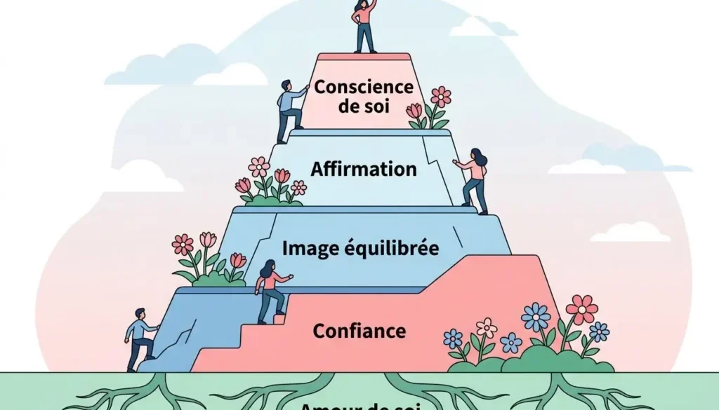 Escalade des piliers de l'estime de soi