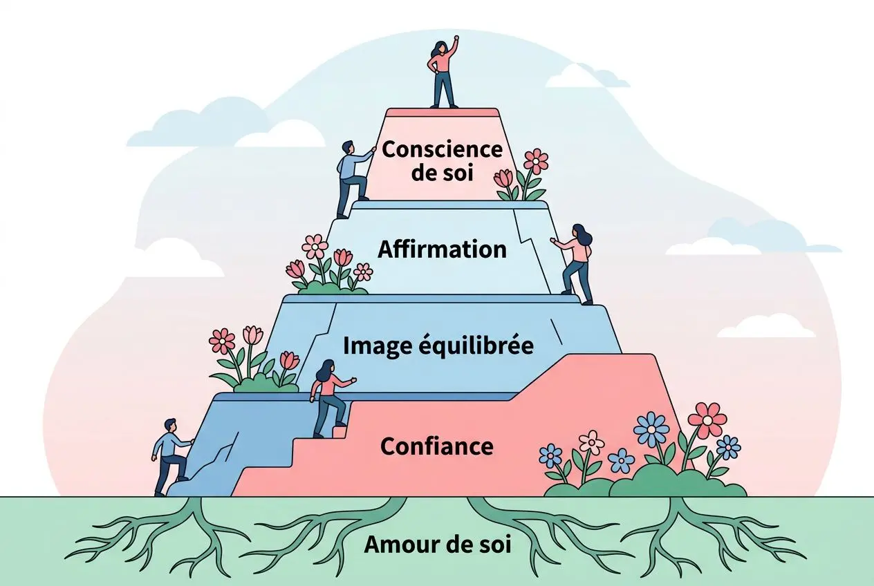 Escalade des piliers de l'estime de soi