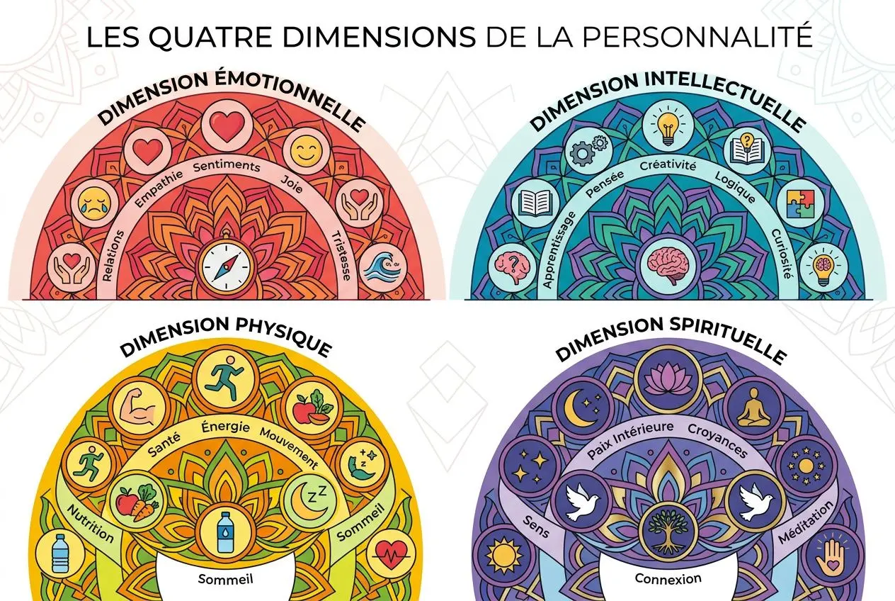 Mandala des quatre dimensions de la personnalité